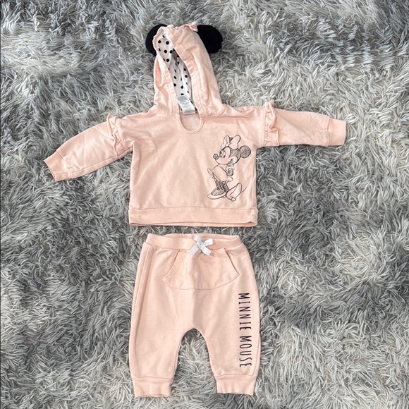 Disney Other - Disney Minnie Mouse Pink Baby Outfit